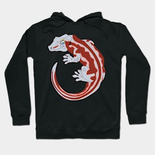 Red and White Stripe Gargoyle Gecko Hoodie